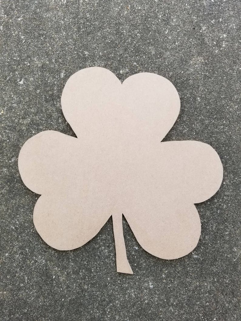 Clover Door Hanger Unfinished Wood Door Hanger Door Hanger Etsy