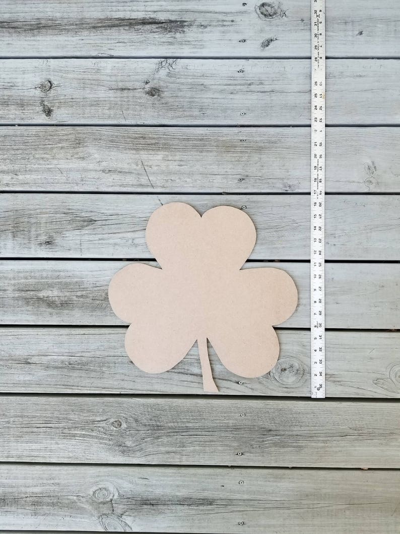 Clover Door Hanger Unfinished Wood Door Hanger Door Hanger Etsy