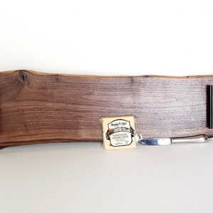 Live edge Black Walnut Charcuterie board serving tray cheese board handcrafted with handles