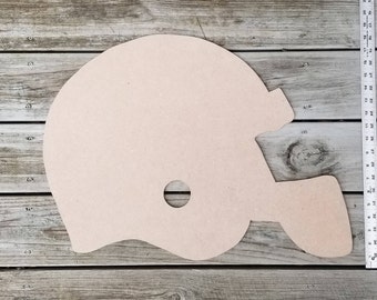 Unfinished Wood Football Helmet Door Hanger: DIY Sports Decor
