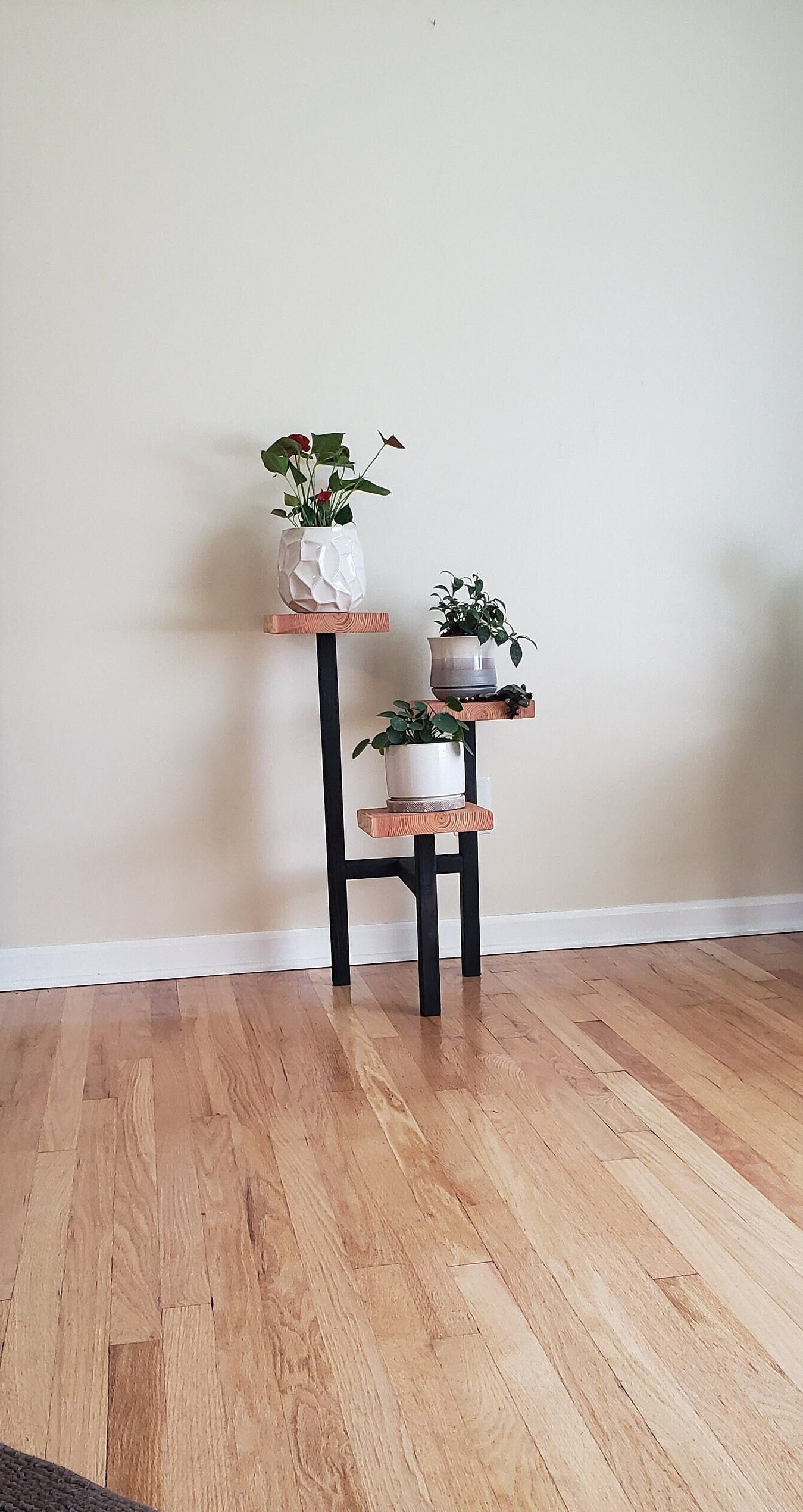 Plant Stand Gifts for Her 3 Tier Wood Plant Riser Pedestal Color and ...