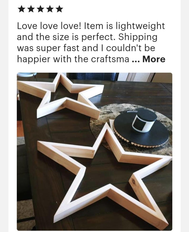 Wooden stars all sizes and lots of colors available farmhouse decor zdjęcie 11