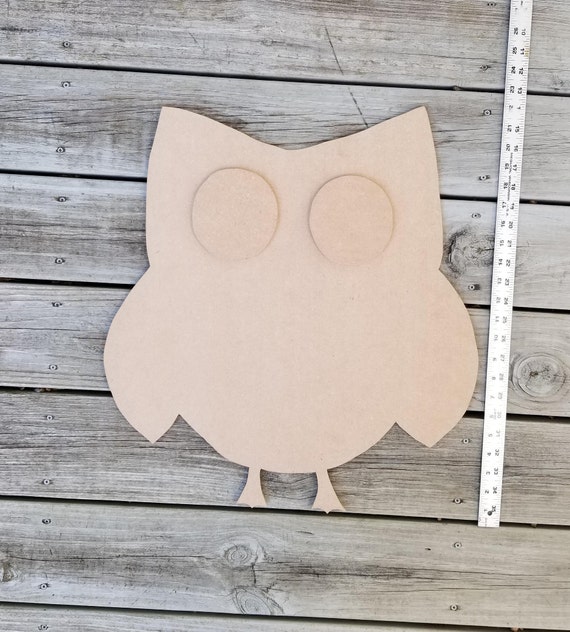 Owl Door Hanger Unfinished Wood Door Hanger Door Hanger Etsy