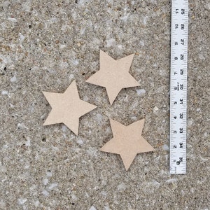 Unfinished wood stars, DIY Christmas decorations, wood craft stars, ready to paint wood stars, wood cut out, set of 3 - 4&quot; stars