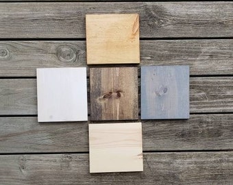 Pine Wood Sign Blank: DIY Art Board, Stained Plaque (8x7.5)