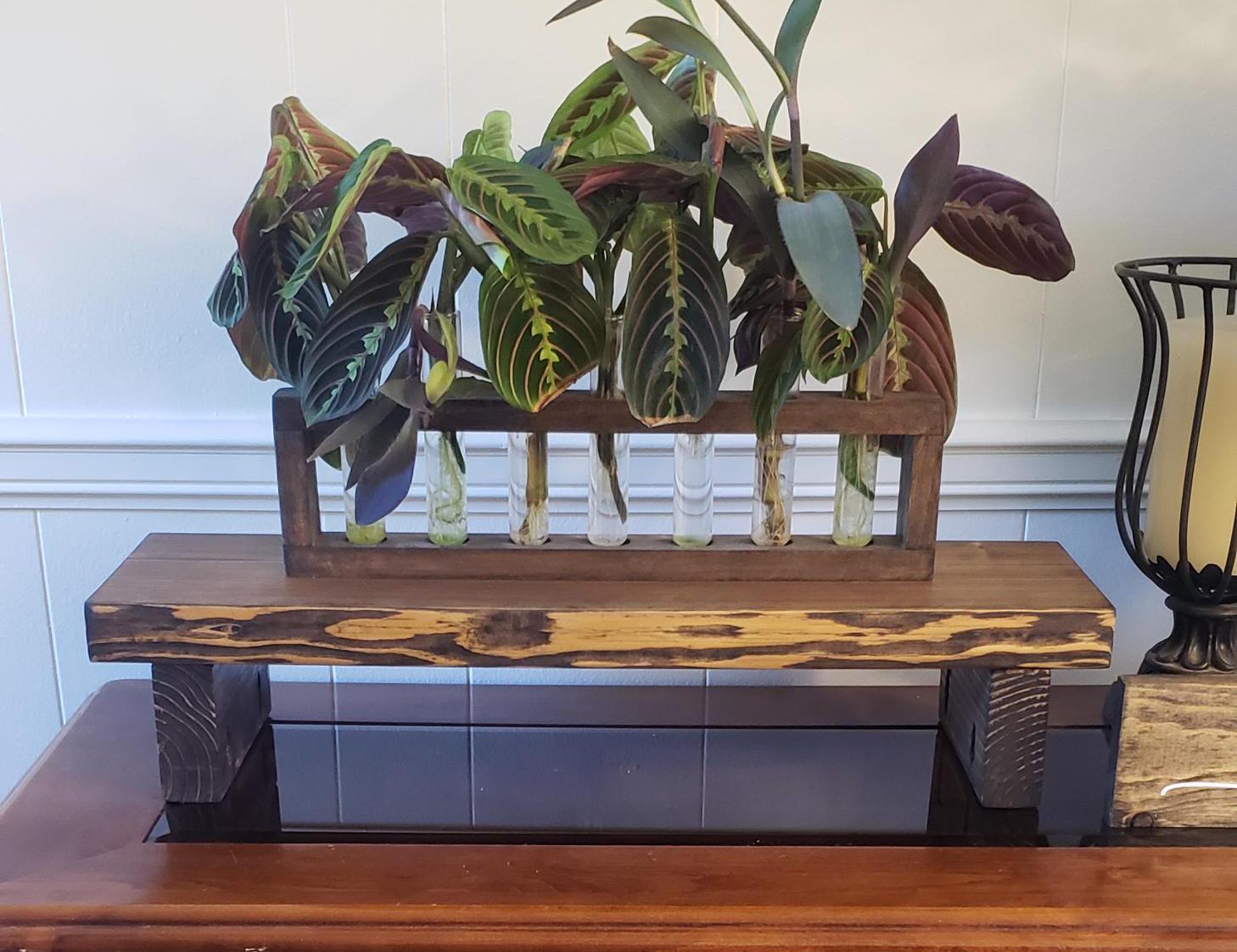 Planter Stand Riser Wooden Plant Stand Riser: Rustic Pine Pedestal Display Many Color and ...