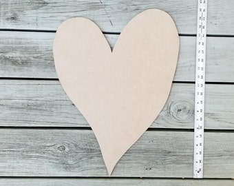 Unfinished Wood Heart Door Hanger: DIY Craft Blank (19" x 15")