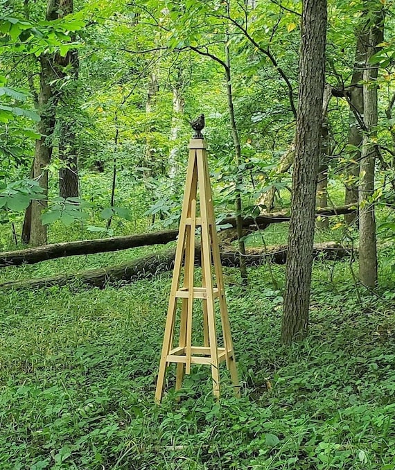 Cedar Garden Obelisk Trellis: Heavy Duty Plant Stand - 72" - Etsy Norway