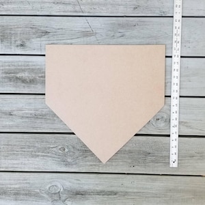 Baseball home plate, wood cut out, ready to paint, door hanger,Unfinished sports door hanger, unfinished baseball sign, DIY home plate