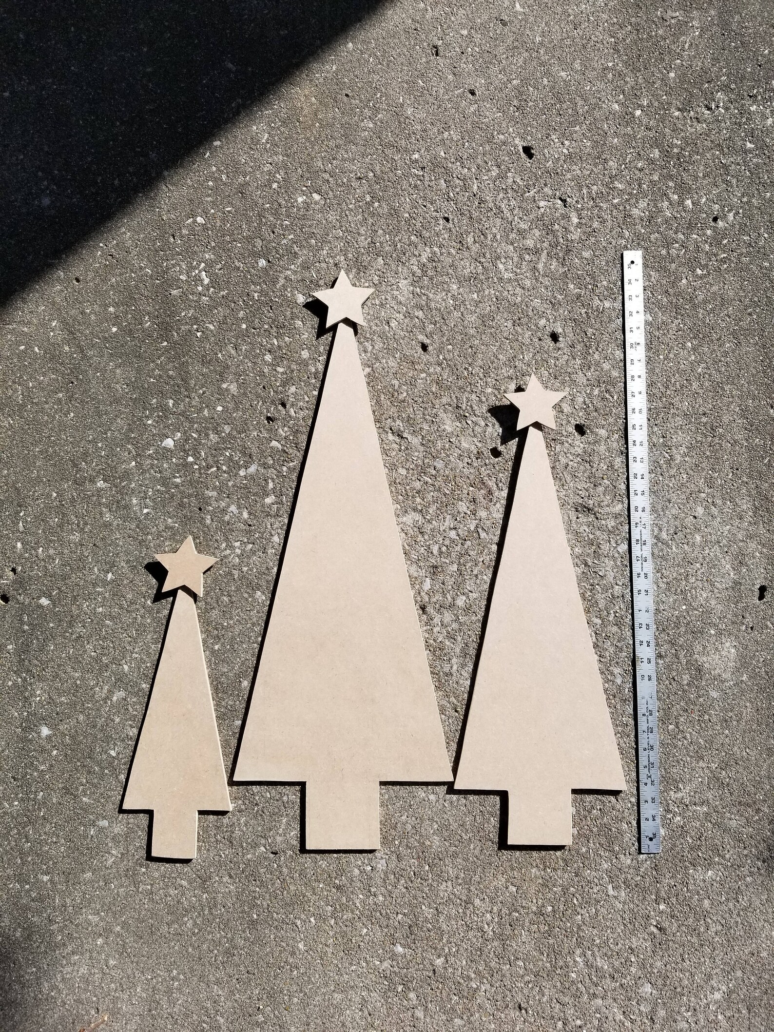 Unfinished Wood Christmas Trees Tree Door Hanger Unfinished Etsy