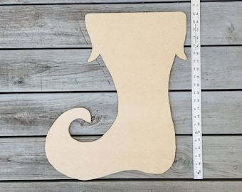 Stocking door hanger, Holiday sign, unfinished wood stocking, wood holiday sign, wood cut out, DIY holiday crafts, ready to paint stocking