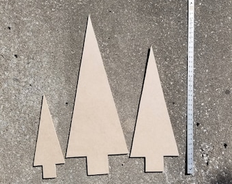 Unfinished Wood Christmas Tree Set: DIY Nativity Scene Door Hanger