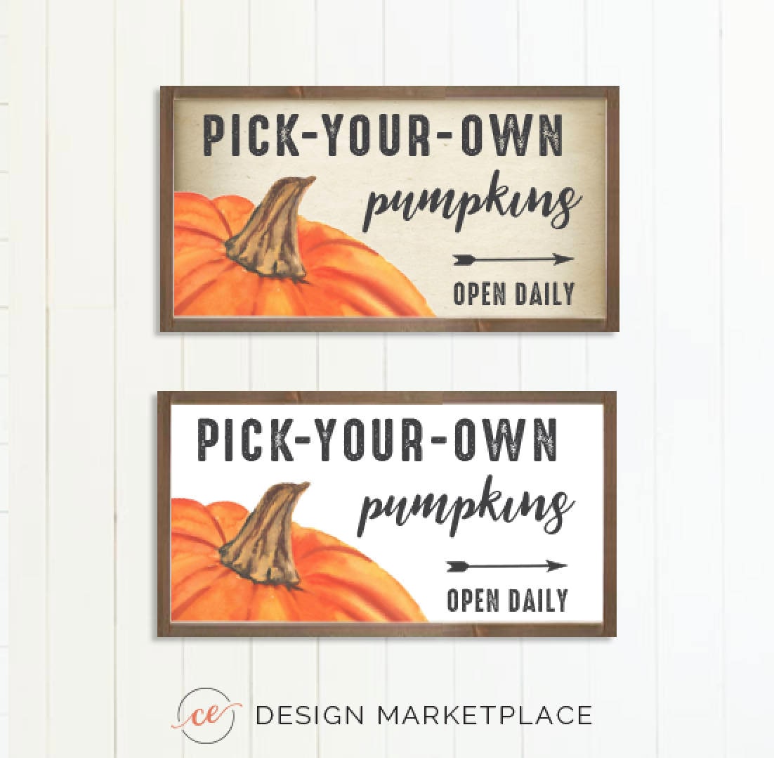 Pick Your Own Pumpkins Sign Fall Decor Printable Instant | Etsy