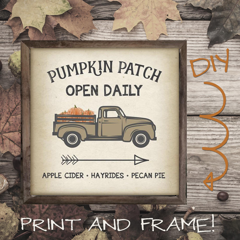DIY Pumpkin Patch Sign INSTANT DOWNLOAD Printable Etsy