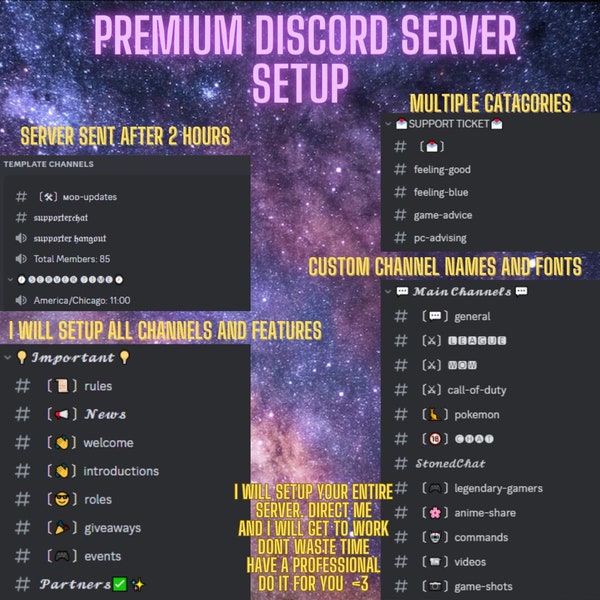 Discord Server Setup (I will Setup Your entire Discord server from Start to finish!)