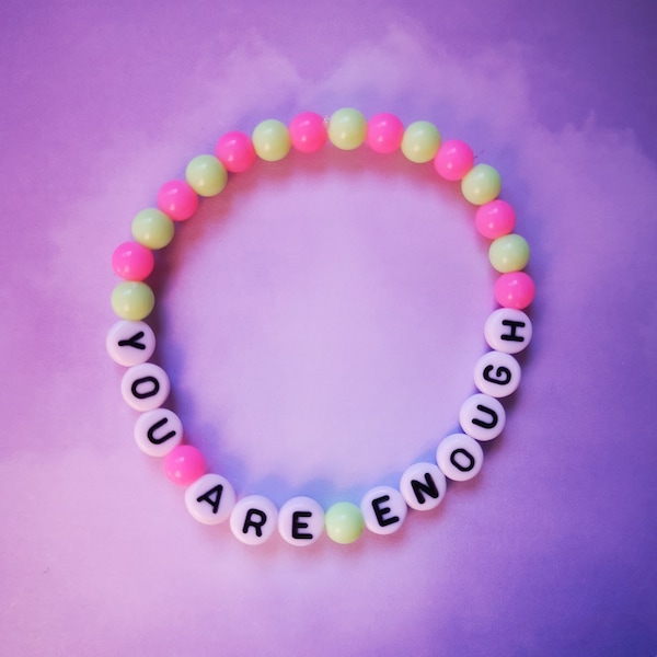 YOU ARE ENOUGH - Personalised Beaded Bracelet