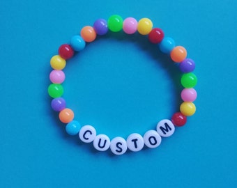 Personalised Custom Made Beaded Bracelet