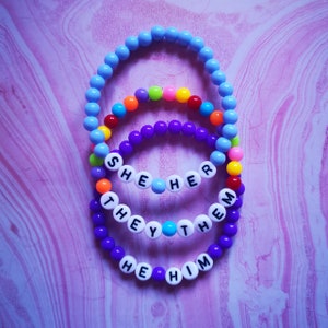 Pronomen Personalisierte Perlen Armband