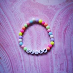 VEGAN - Personalised Beaded Bracelet