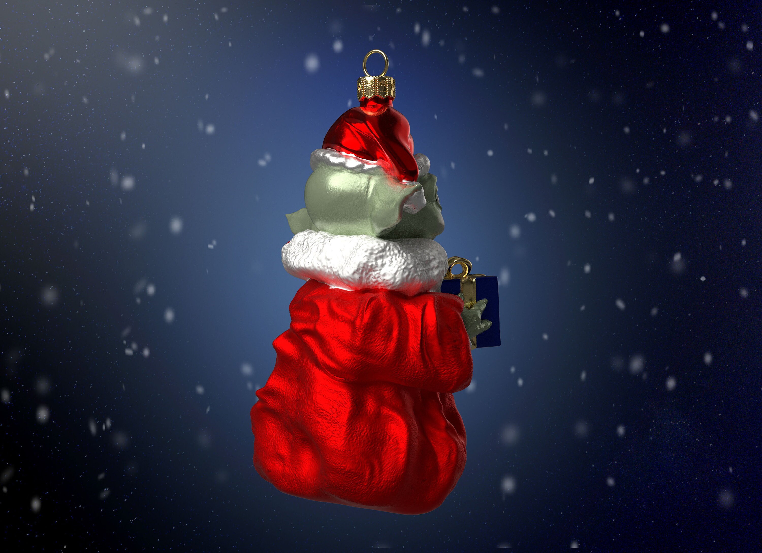 ヨンファ　クリスマスファンミ トレーナー YH TOWN ヨンファサンタ ベビーヨーダ | グローグー | クリスマスツリーの飾り物