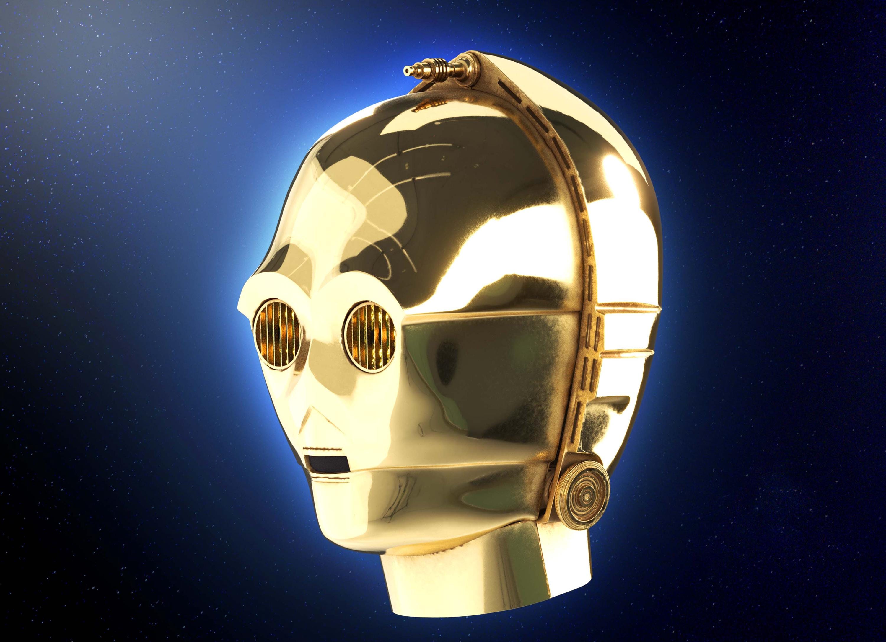 C-3POヘルメットヘッドドロイド | スターウォーズ | 3Dプリントモデル 