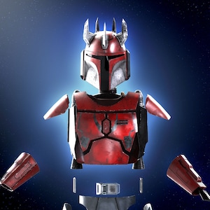 MANDALORIAN SUPERCOMMANDO | rustning | hjälm | mauldalorian jetpack | 3D-modellutskrift
