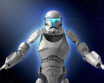 Clone Commando Gregor Armor Helmet: Star Wars 3D Print STL