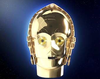C-3PO helmkop droid | Star Wars | 3D-afdrukmodel
