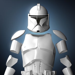 Clone| Armor| Phase1 | Attack of the Clones| Star Wars| 3d Print model