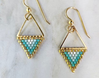 Handmade Small Beaded Earrings