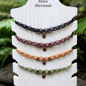 Boho Macrame Choker, made in Maui