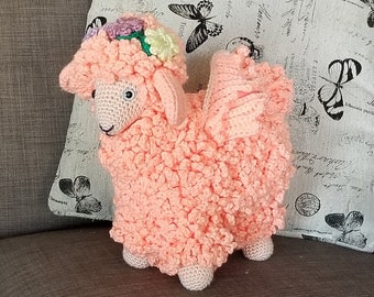 Stuffed Curly Winged Baby Sheep, Stuffed Sheep Animal Toy