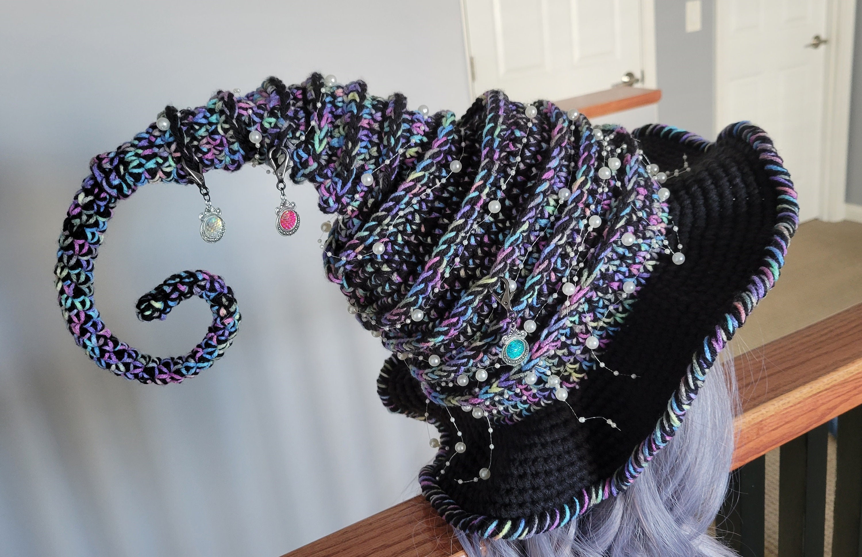 Mermaid Twisted Witch Hat / Halloween Witch Hat for Adults