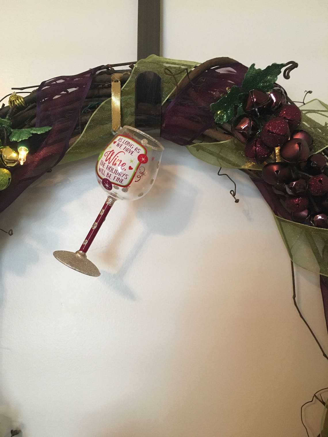 Wine Wreath Grapevine Wine Wreath Wine Themed Wreath Etsy