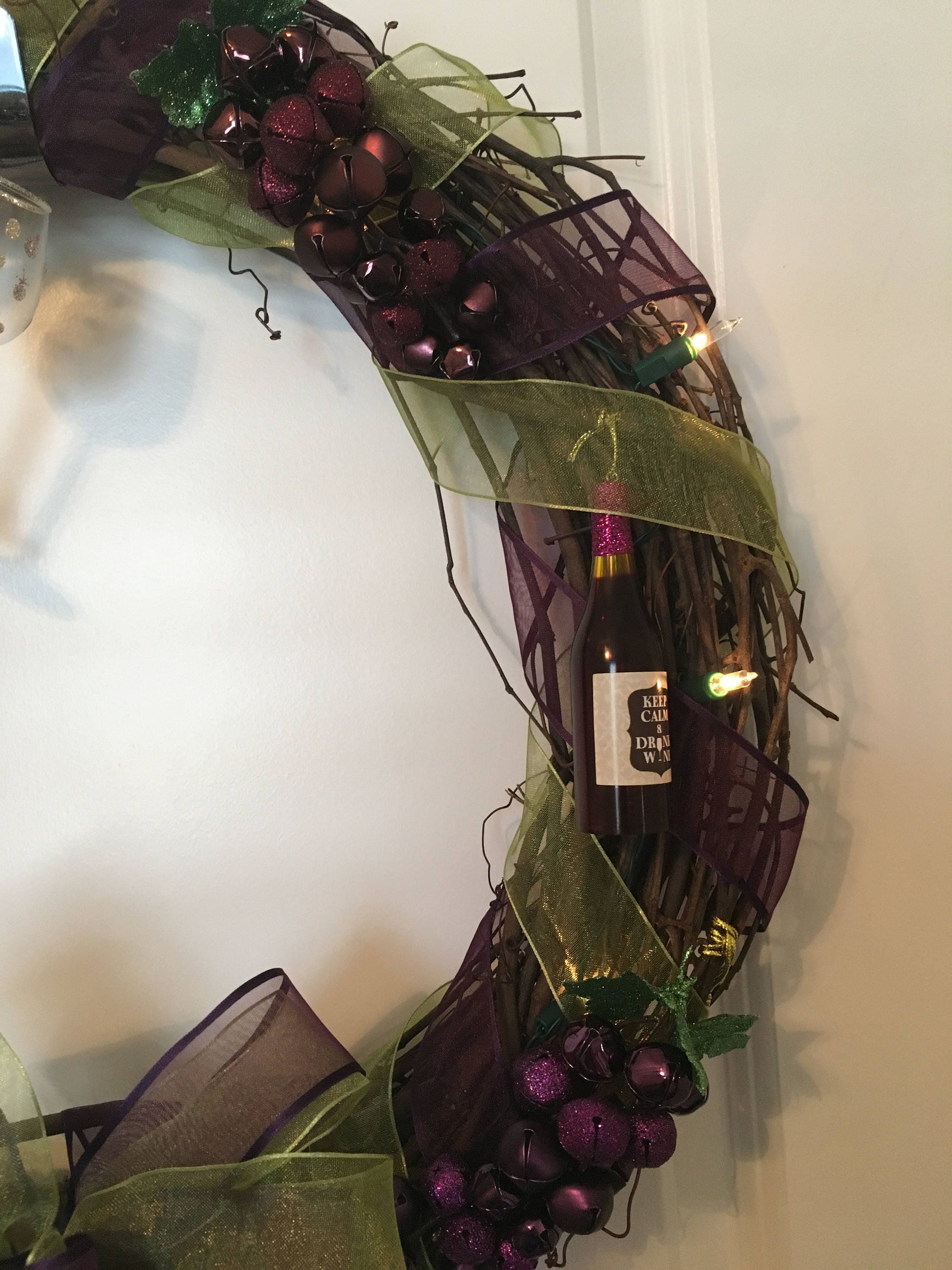 Wine Wreath Grapevine Wine Wreath Wine Themed Wreath Etsy UK