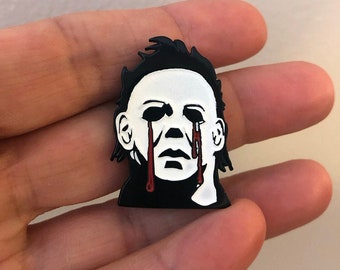 Halloween II 2 Inspired Glow in the Dark Michael Myers Blood Tears Soft Enamel Pin