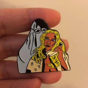 Halloween 1978 Bob the Ghost and Lynda Van der Klok Glow in the Dark Soft Enamel Pin