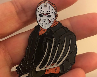 Jason Pitchfork Glow in the Dark Friday the 13th Soft Enamel Pin