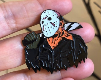 Jason Voorhees Inspired GLOW in the Dark Soft Enamel Pin