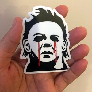 Halloween II (2) Michael Myers Inspired Blood Tears Vinyl Sticker Decal