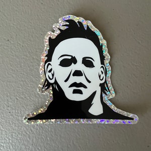 Halloween Inspired Michael Myers GLITTER Vinyl Sticker Decal