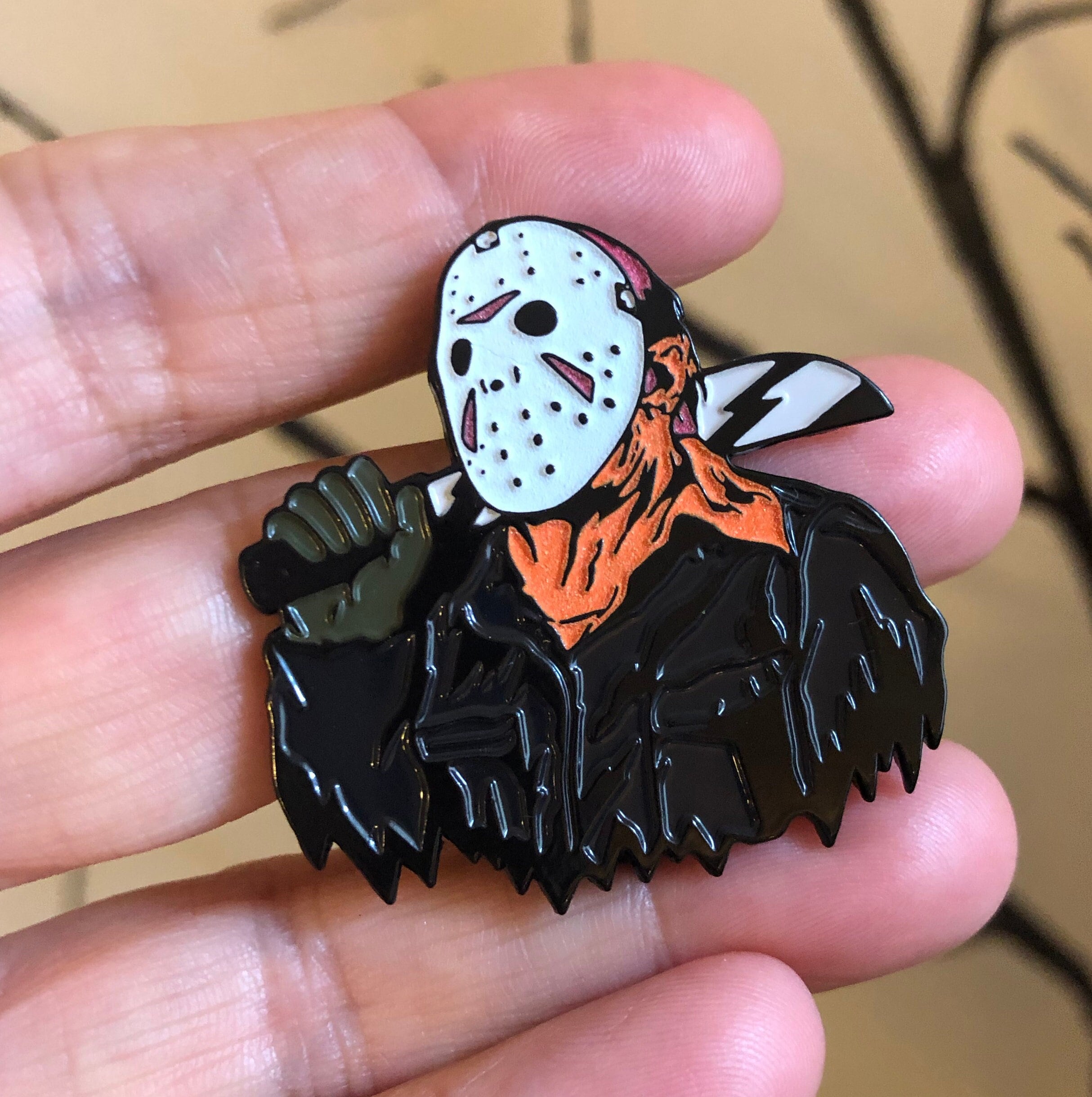 Jason Voorhees Friday the 13th Inspired GLOW in the Dark Soft Enamel …