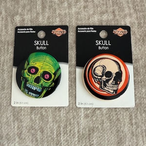Halloween Spooky Vintage Style Beistle 2" Button Set of 2