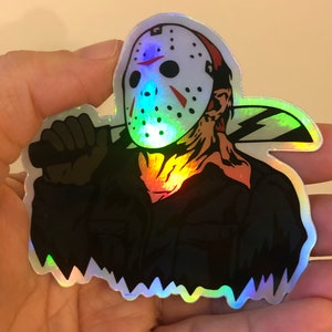 Jason Friday the 13th Rainbow Hologram Sticker