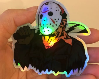 Jason Friday the 13th Rainbow Hologram Sticker