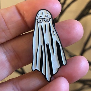 Halloween Bob the Ghost Inspired GLOW in the Dark Soft Enamel Pin