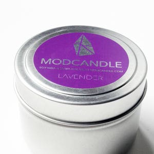 Lavender Essential Oil Candle Soy Wax Aromatherapy Home Decor image 1