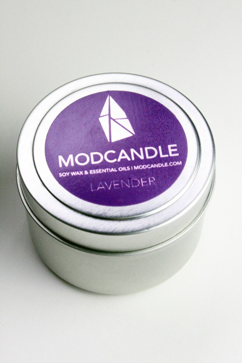 Lavender Essential Oil Candle Soy Wax Aromatherapy Home Decor image 2