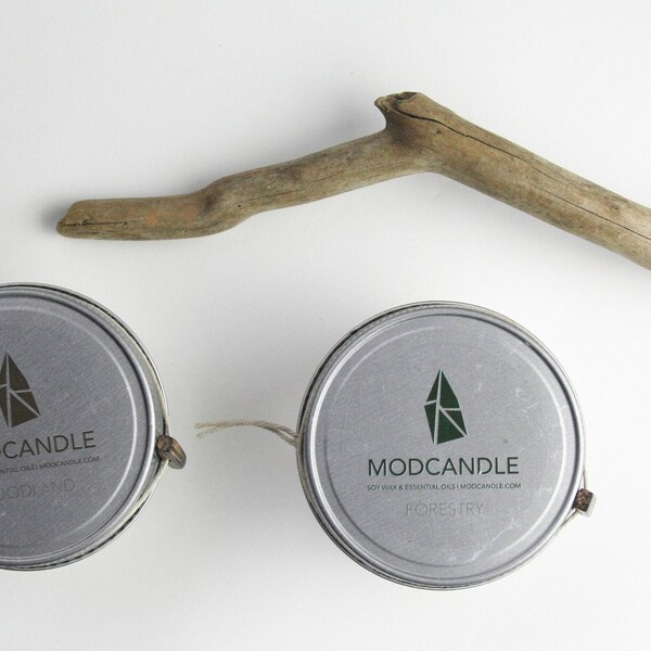 Environment Candles Sampler Pack -  2 Candles - Forestry and Woodland - Nature - Essential Oils