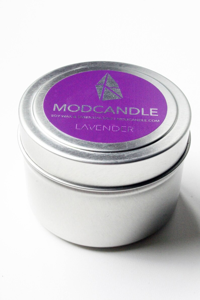 Lavender Essential Oil Candle Soy Wax Aromatherapy Home Decor image 1